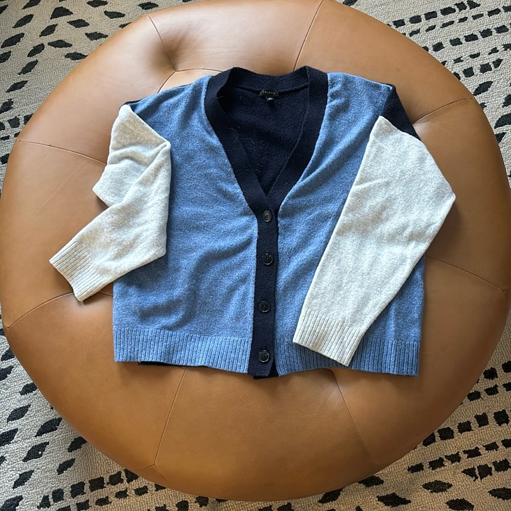 Talbots colorblocked Cardigan great condition size XL